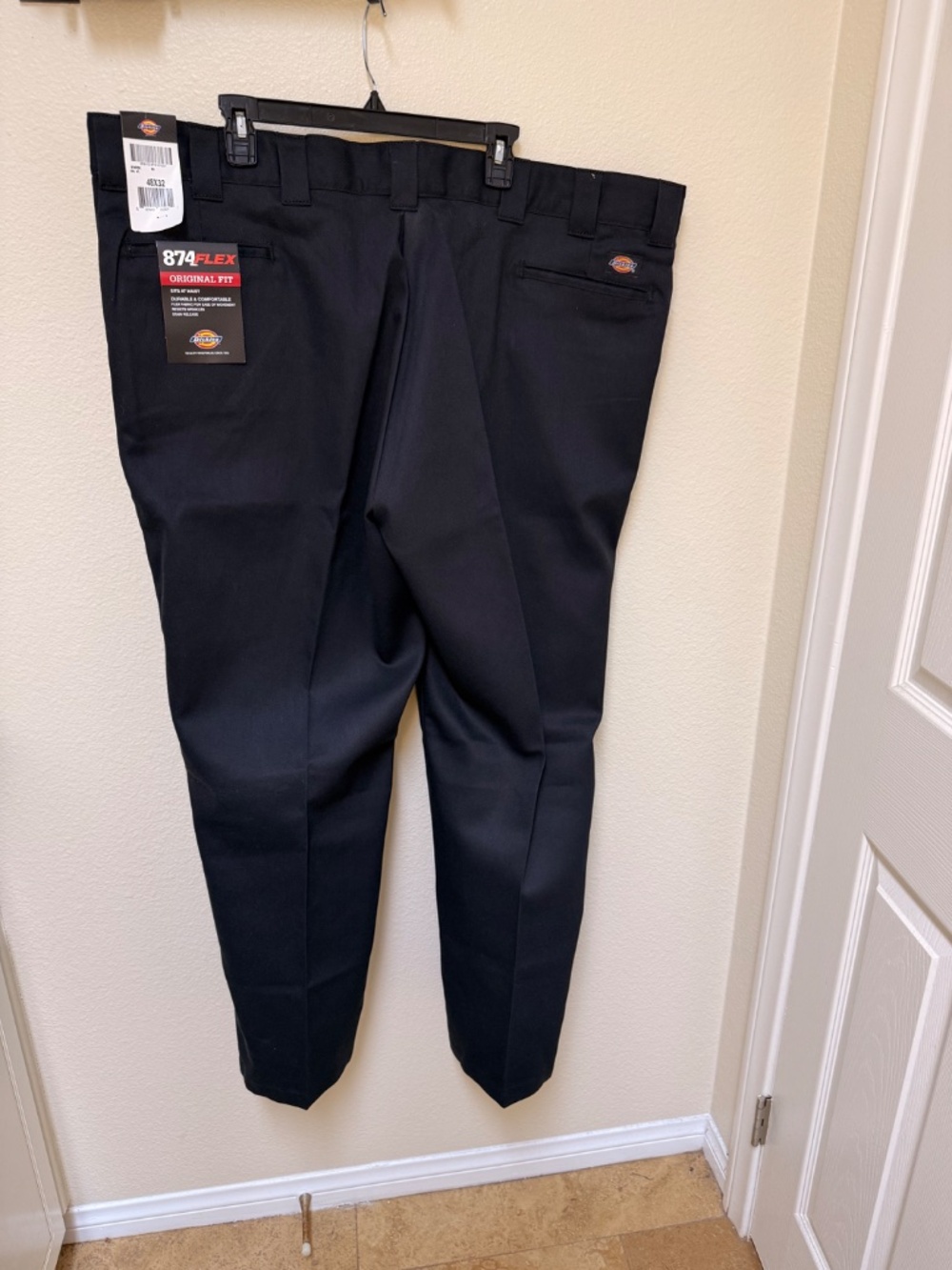 Dickies 874 FLEX Work‎ Pants Mens 48x32 Black NWT Original Fit Durable - Picture 3 of 5